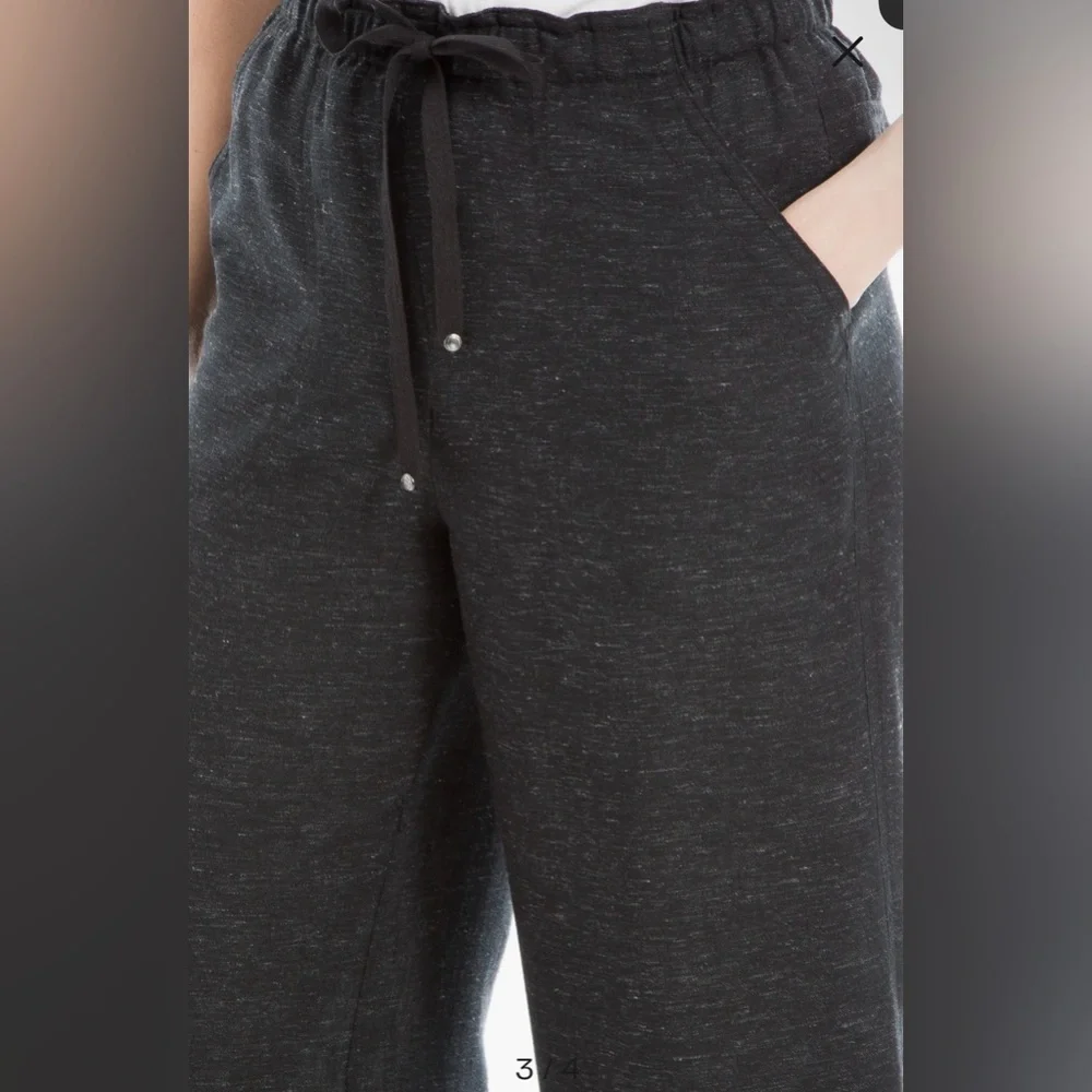 Max Studio Heathered Cropped Wide Leg Trouser - Picture 6 of 14